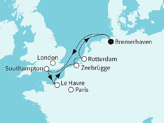 mein-schiff-3_route_7-naechte_westeuropas-vielfalt-ab-bis-bremerhaven_kreuzfahrten-flemming Mein Schiff 3 Westeuropas Vielfalt ab Bremerhaven