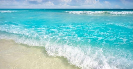 Karibik Sandstrand mit Wasser Karibik Sandstrand mit Wasser