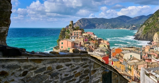 Mittelmeer Italien Cinque Terre Blick auf Vernazza Mittelmeer Italien Cinque Terre Blick auf Vernazza