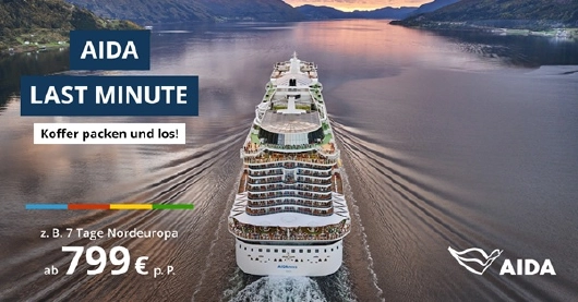 AIDA August Push Last Minute in Nordeuropa