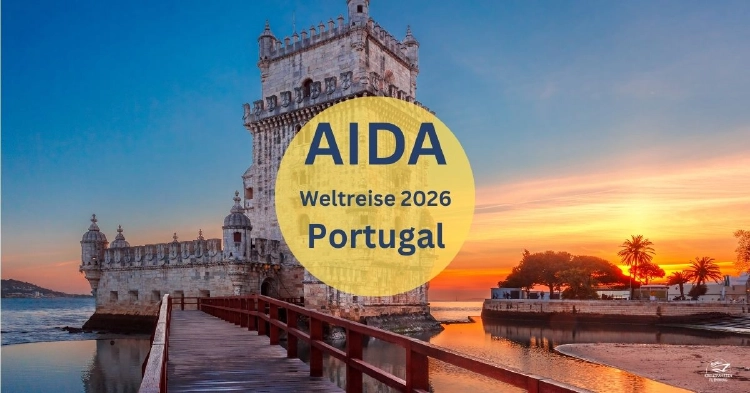 AIDA Weltreise 2026 Portugal Belem Tower