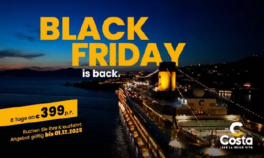 Costa Kreuzfahrten mit Black Friday Angeboten