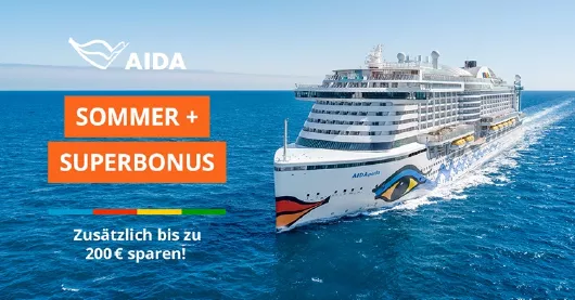 AIDA Sommer Urlaub mit Frühbucher-Bonus