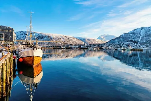 Mein Schiff Hafen in Tromso Norwegen