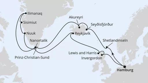 AIDAsol Island & Grönland ab Hamburg