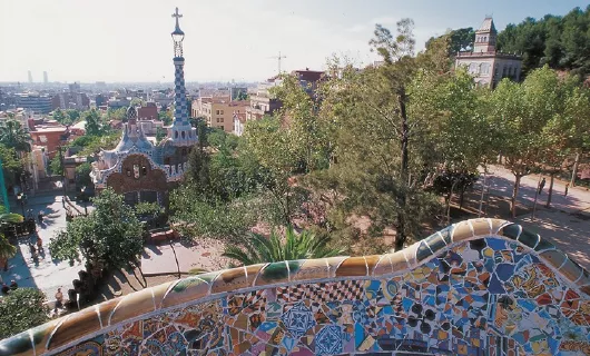 Costa Parc Guell in Barcelona