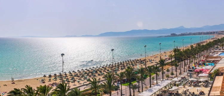 Strand in Arenal auf Mallorca